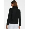 thumbnail image 4 of DARING DIVA Women's Double Breasted Outwear Fashion Overcoat with Scarf Black XS, 4 of 6