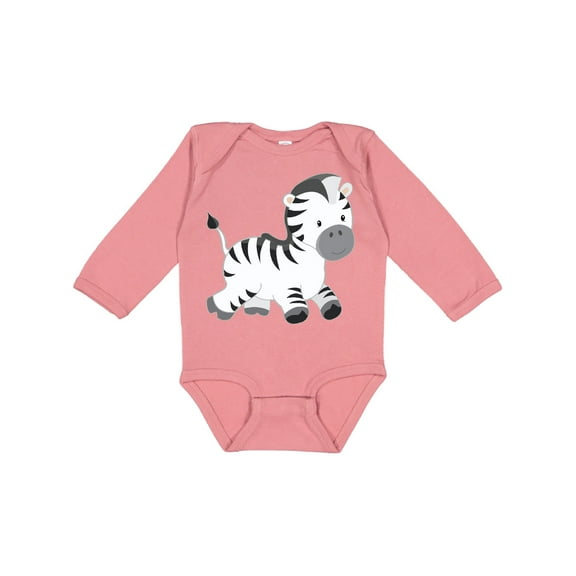 Inktastic Zebra Boys or Girls Long Sleeve Baby Bodysuit