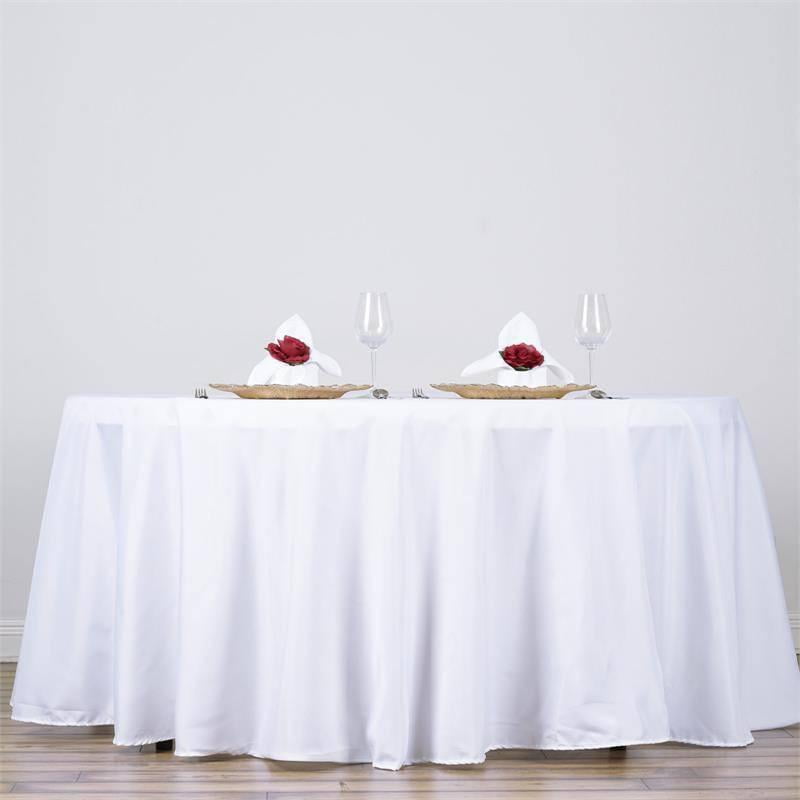Efavormart 132" Wholesale Round Tablecloth Polyester Round Table Linens