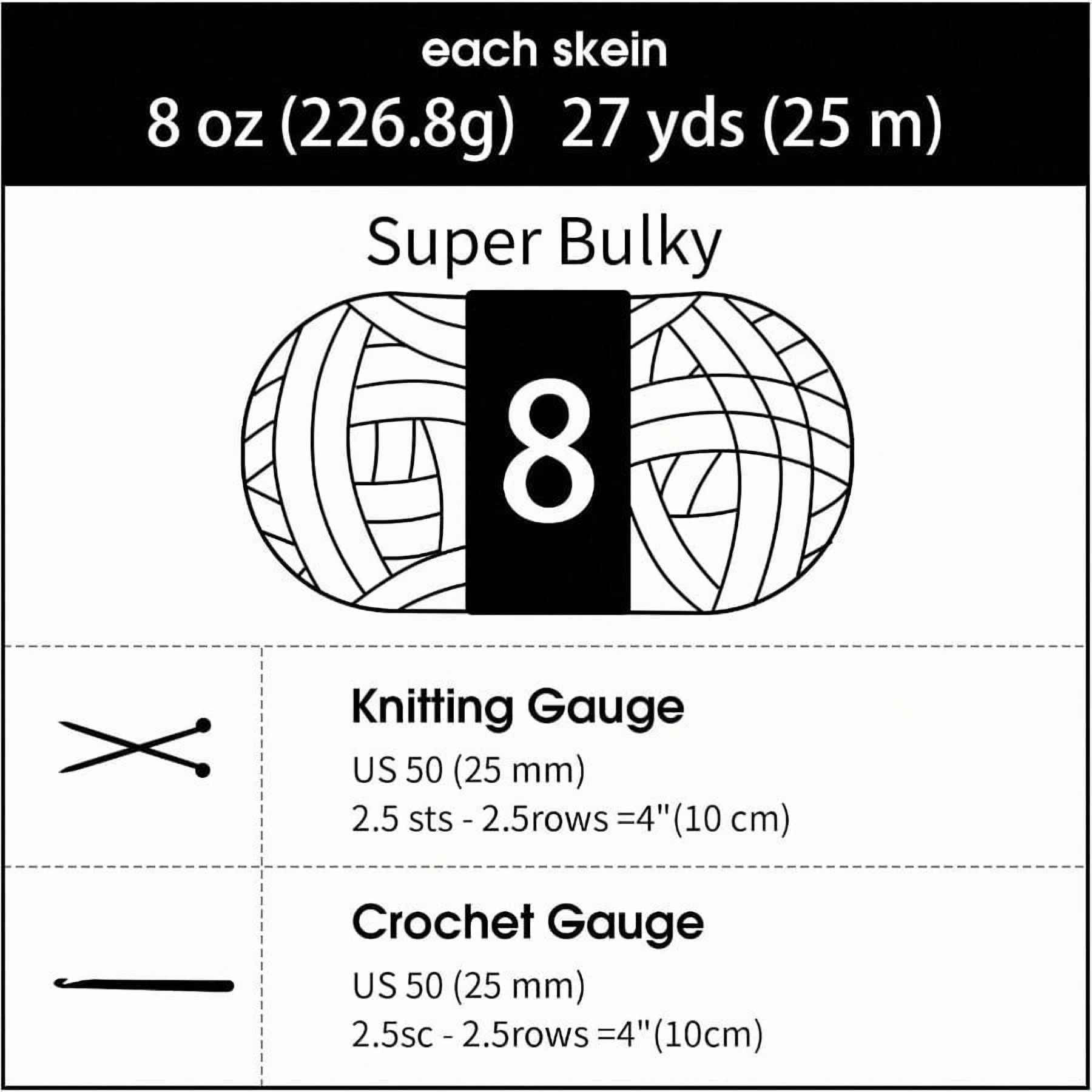 8 Pack Assorted Chunky Yarn for Crochetinger Bulky Large Soft Fluffy Yarn Plush Fuzzy Yarn Thick Chenille Yarn for Hand Knitting/Arm Knitting 27yds 8 oz Each Skein