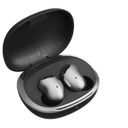 New - onn. Wireless Earphones with Adaptive Noise Cancellation & Charging Case, Black