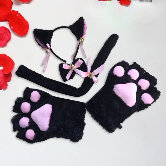 Conjunto de Accesorios Ganfancp Señoras Moda Anime Periférico Cosplay Actuación Lindo 1 Set de Decoración para Gatos