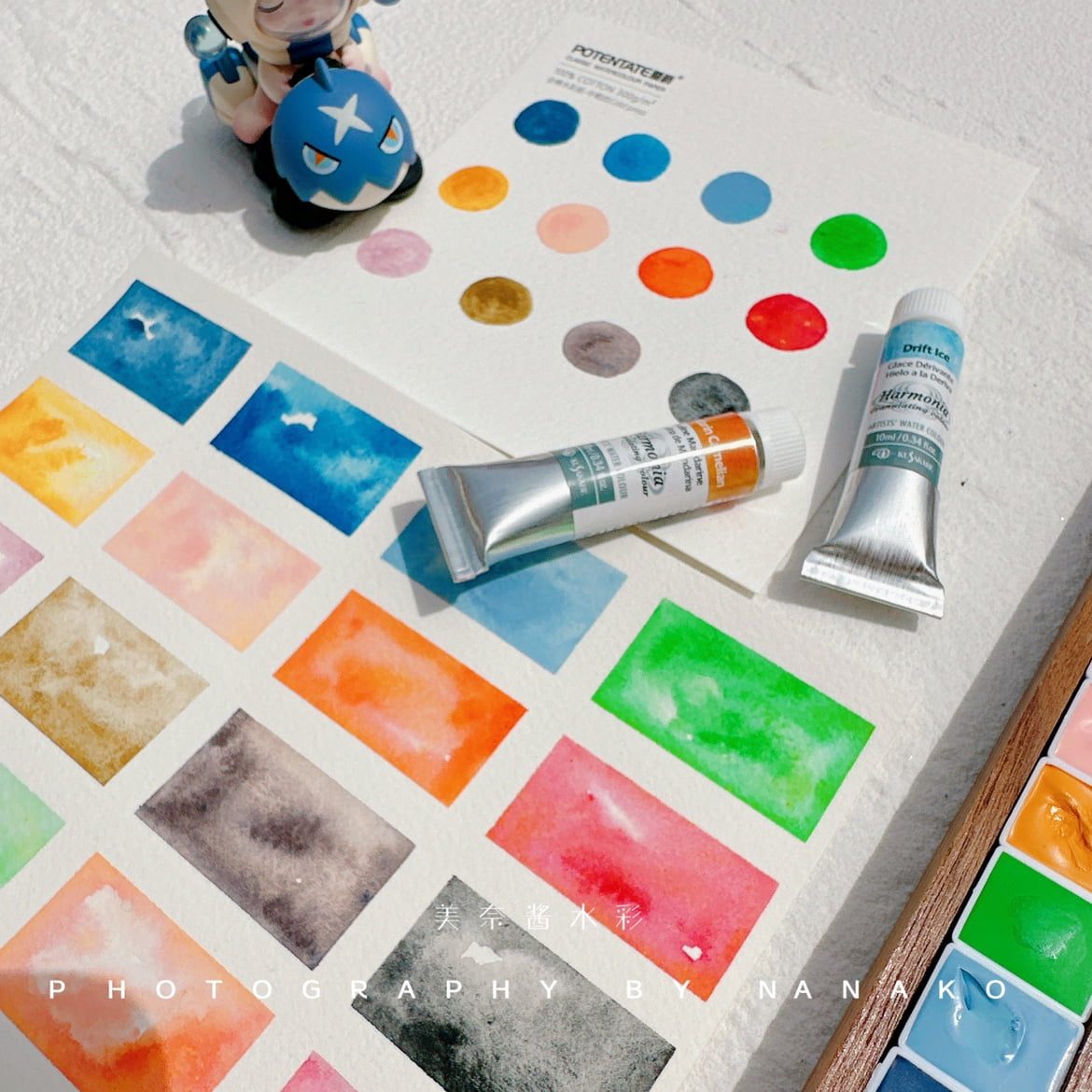 Kusakabe Transparent Watercolour Harmonia 24 Color Set Granulation colour Acuarela 1ml tin box