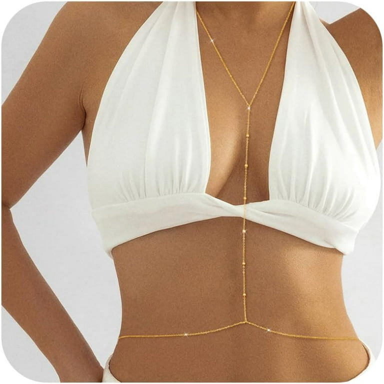 14K Gold Plated Body Chain for Women Sexy Waist Beads Chain