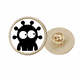 thumbnail image 1 of El universo Alien y monstruo alienígena Broche de oro metálico circular, 1 of 3
