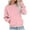 e Pink, variant on LYXSSBYX Sweatshirts for Women Loose Fit Women's Spring Fall Patchwork Printed Long Sleeves Round Neck Casual Tee Tops