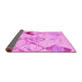 thumbnail image 2 of Ahgly Company Indoor Round Abstract Pink Contemporary Area Rugs, 8' Round, 2 of 4