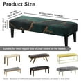 thumbnail image 3 of Psesaysky Stretch Bench Covers, Black Green Marble Printed Bench Seat Protector, Washable Slipcover, Rectangle Covers for Dining Room, Living Room, Kitchen, 3 of 7