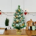 thumbnail image 4 of Gymax 2FT Tabletop Mini Christmas Tree Snow Flocked Pine Tree w/ Base, 4 of 10