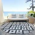 thumbnail image 6 of Addison Rugs Chantille Indoor/Outdoor Transitional Diamonds Black Washable Round Rug, 8' x 8', 6 of 6