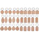 thumbnail image 1 of 30 piezas llavero colgante espacios en blanco con llaveros para bricolaje, 1 of 5