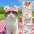 thumbnail image 2 of Spring Pet Sun Hat for Cats & Dogs - Breathable Fisherman Cap with Ear Holes, UV Protection, Adjustable Strap, Floral Design for Outdoor Use, 2 of 11