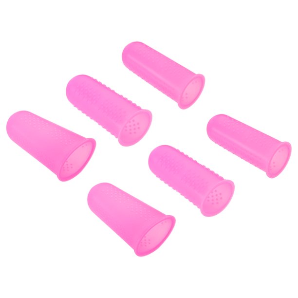 Uxcell Rubber Finger Tips Silicone Thumb Fingertip Protector Guard ...