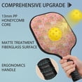 thumbnail image 2 of Pickleball Paddles Set,Pioneer Flower Floral Print Pattern Fiberglass Surface Pickleball Racket Set with 2 Indoor Outdoor Pickleball Balls and Pickleball Bag,Pickle-ball Equipment, 2 of 6