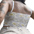 thumbnail image 3 of EIMELI Femmes Dentelle Cami Tops Été Spaghetti Sangle Cou Carré Imprimé Floral Camisole, 3 of 7
