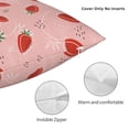 thumbnail image 3 of Honeii Strawberry Print Throw Pillow, Square Decorative Pillow Forms Soft Fluffy Plump Pillow Decorative Pillow Inserts,Couch Pillows-18"x18", 3 of 7