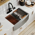 thumbnail image 4 of CASAINC Stainless Steel 33 in. 16-Gauge Single Bowl Farmhouse Apron Workstation Kitchen Sink Brushed Accessories, 4 of 7