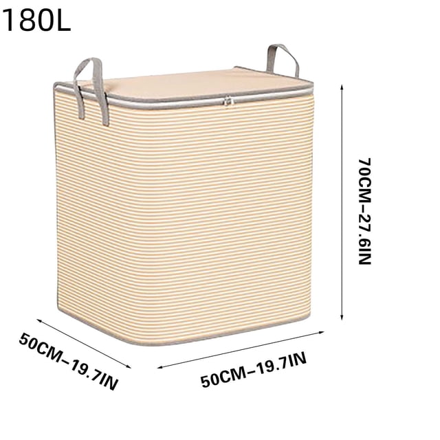 Clothing Storage Bags,Clothes Storage Bag Striped Clothing Storage Bag Household Large Capacity Clothing Sorting Box Cotton Quilt Storage Bag Moving Packing Bag Storage Bags for Clothes