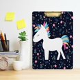 thumbnail image 6 of FMSHPON Flower Unicorn Floral Clipboard Hardboard Wood Nursing Clip Board and Pull for Standard A4 Letter 13x9 inches, 6 of 8