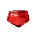 thumbnail image 5 of Jxximdong Shorts for Women Sexy Short High Waisted Shorts Leather Metallic Solid Color High Gloss Women's Super Shorts Hot Pants Red S Pants, 5 of 9