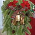 thumbnail image 4 of DAMAI Christmas Gold Metal Vintage Bells with Jute Hanging Rope, 3 Bells Rustic Cow with Jute Hanging Rope and Tie Bow Metal Hanging Bell for Door Garden Wreaths Home Decor, 4 of 7