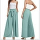 thumbnail image 3 of WILLBEST Pantalones Casuales para Mujer, Color Liso, Cintura Alta, Palazzo, Holgados, con Lazo y Bolsillos, Largos, para Uso Diario. Grande, 3 of 3