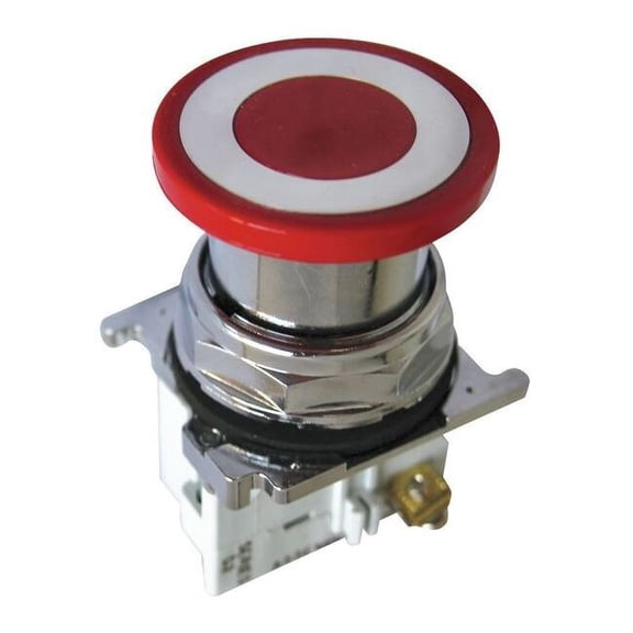 Cutler-Hammer Emergency Stop Push Button, Red, Head Material: Plastic