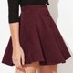 thumbnail image 4 of Falda Corta De Una Línea, Minifalda Elegante De Cintura Alta Con Un Solo Pecho Para El Invierno ANGGREK Amaranto XL, 4 of 6