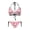 Cartoon Axolotl Print, variant on Uourmeti Women's Halter Triangle Bikini Set - Christmas Lights & Snowflake Print Sexy Tie Side Two Piece Swimsuit for Beach Vacation & Pool Party