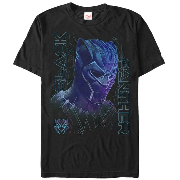 Men's Marvel Black Panther 2018 3D Pattern  Graphic Tee Black Medium