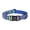 Blue, variant on Dog Collar With Metal Buckle - Black M Size, Adjustable Nylon Webbing, Colorful Woven Pattern, Durable For Medium Dogs, Comfortable Fit For Daily Walking, Training, Outdoor