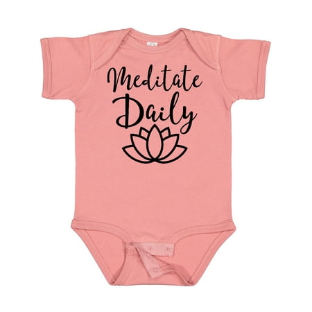 

Inktastic Meditation Yoga Meditate Daily Resolution Gift Baby Boy or Baby Girl Bodysuit
