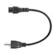 thumbnail image 2 of Cable de alimentación macho 5‑15P a hembra IEC320 C5 18 AWG 0,3 m Cable corto de alimentación de CA para computadoras Enchufe de EE. UU. 125 ~ 250 V, 2 of 5