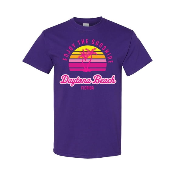 Inktastic Summer Enjoy the Sunshine Daytona Beach Florida in Pink T-Shirt