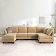 thumbnail image 2 of 124" U-Shaped Modular Sectional Sofa, Modern L-Shaped Corner Sofa with Storage Ottoman, Built-in USB Charger, 2 of 9