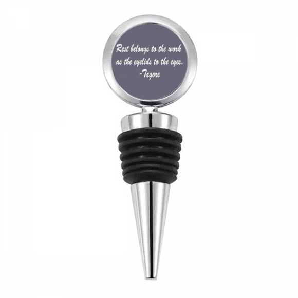 Qoutes Famous People Healing Rest Work Eyelid Eyes Bottle Stopper Stainless Steel Rubber Reusable