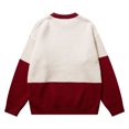 thumbnail image 2 of Gibobby Suéter de Punto Navideño Suéter de punto de de animados vintage para mujer con cuello redondo retro navideño(Rojo,XG), 2 of 3