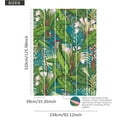 thumbnail image 3 of Peel and Stick Floral Wall Mural, Leather Textured Vinyl Self-Adhesive Wallpaper for Bedroom Living Room Accent Wall Decor, Urban Tropical Plants, Bright, 92''x125'', 3 of 14