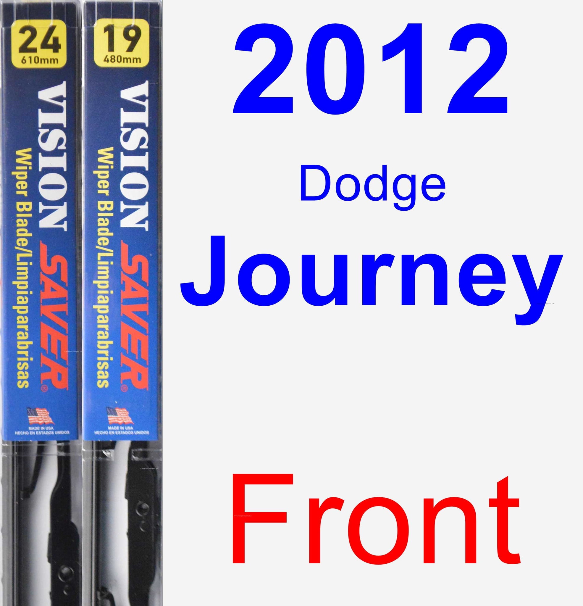 2012 Dodge Journey Wiper Blade Set/Kit (Front) (2 Blades) Vision
