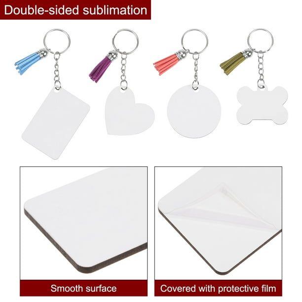 40sets Double Sided Sublimation Keychain Blanks