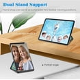 thumbnail image 4 of Universal Tablet Stand Adjustable Hand Strap Holder, Detachable Padded Hook & Loop Fastening Handle Grip with Adhesive Patch for iPad/Galaxy Tab & All 7-11" Tablets, Gray, 4 of 8