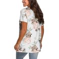 thumbnail image 3 of Mchoice Women's Basic V Neck Short Sleeve Floral T Shirts Summer Casual Tops on Clearance, 3 of 7