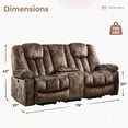thumbnail image 6 of Ebello Power Lift Recliner Loveseat, Electric 2-Seater Reclining Sofa with Storage Console, USB Ports and Cup Holders for Living Room, Dark Brown, 6 of 10
