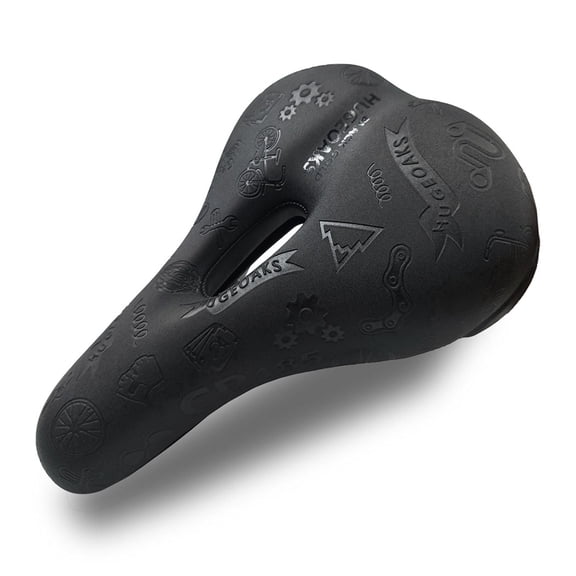 HUGEOAKS  Comfort Bike Seat for Women and Men, Waterproof Bicycle Seat with Shock-Absorbing Ball and Memory Foam, Bicycle Saddle for Exercise/Mountain/DH/BMX/Road Bike