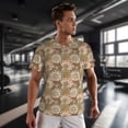 thumbnail image 3 of Wukai Mandala Print Men's Short-Sleeved Mesh T-Shirt,Quick-Dry Short Sleeve Workout T-Shirt-4X-Large, 3 of 8