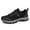 Black, variant on Men's Platform Casual Sneakers, Breathable Walking Shoes With Rubber Traction For Nature Hikes