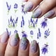 thumbnail image 2 of Harunouta 1 hoja de calcomanías al agua para uñas, transferencia de lavanda, hojas de flores de primavera, pegatinas para decoración de uñas, manicura DIY Tan Jianjun unisex, 2 of 2