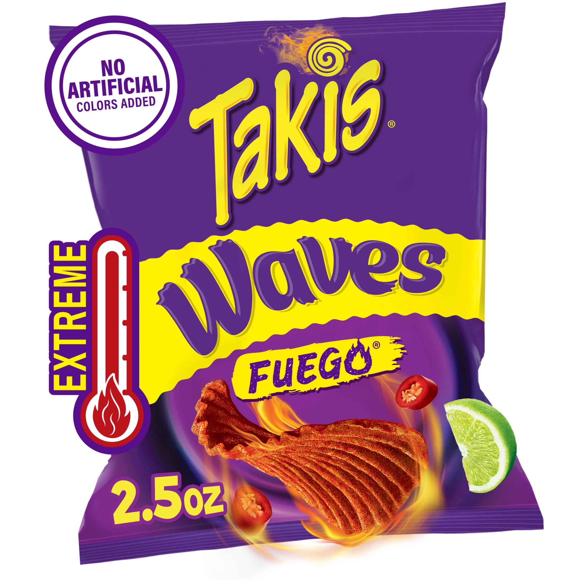 15 pack) Takis Fuego Crisps 5.5 oz Sharing Size Can, Hot Chili
