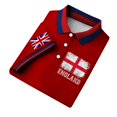 thumbnail image 2 of EliteGoogv Men Polo Shirt UK Flag Print Button Down Short Sleeve Casual Top For Men Festive Celebration Shirt Red 4XL, 2 of 7