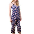 thumbnail image 2 of Doublju Women's Sleeveless Lace Top Capri Pajama 2 Pcs Set (Plus Size Available), 2 of 3
